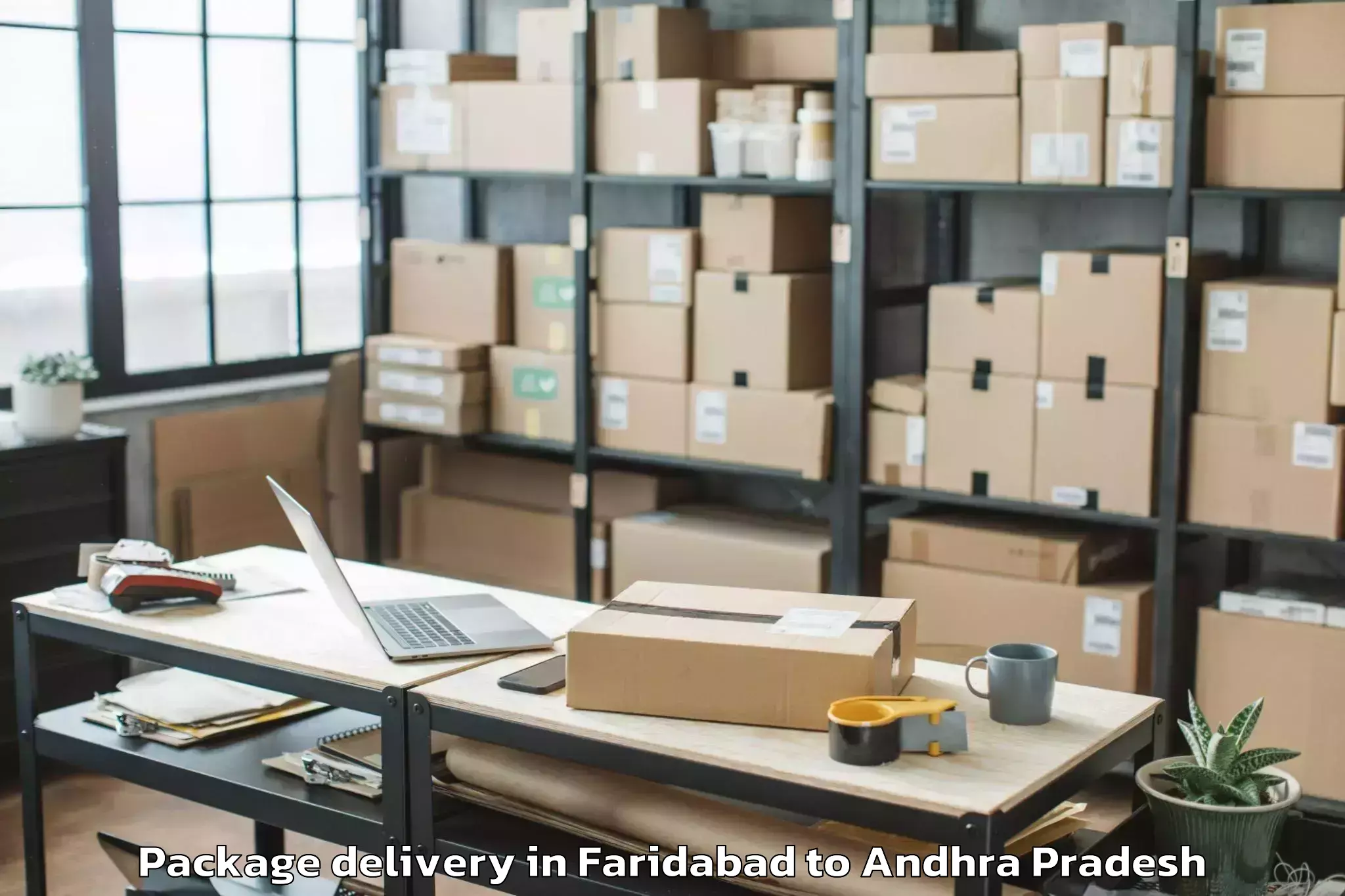 Trusted Faridabad to Tadikonda Package Delivery